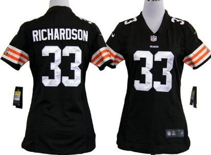 Women's Nike Cleveland Browns 33 Trent Richardson Brown Game NFL Jerseys